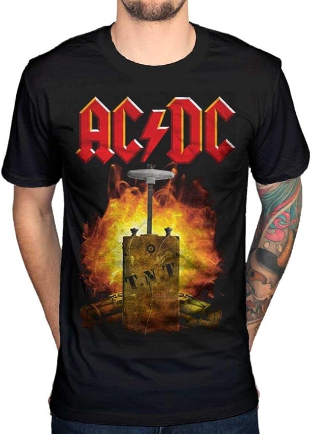 Men's AC/DC TNT Dynamite T Shirt Rock Band Rock and Roll Indie T-Shirts