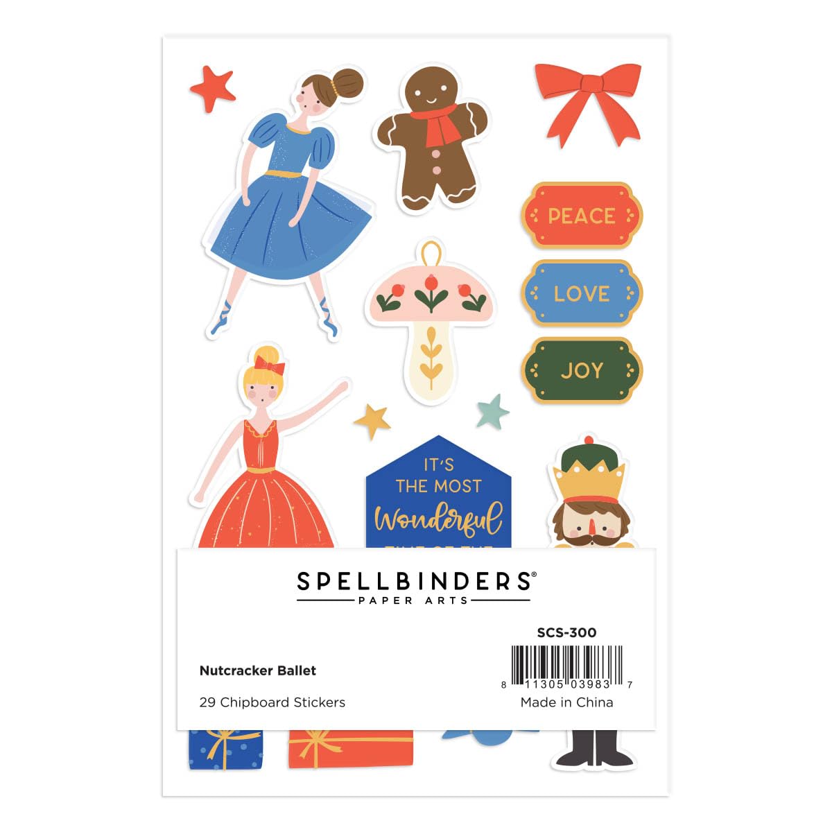 Spellbinders Nutcracker Ballet Chipboard Stickers from the Nutcracker Sweet Collection