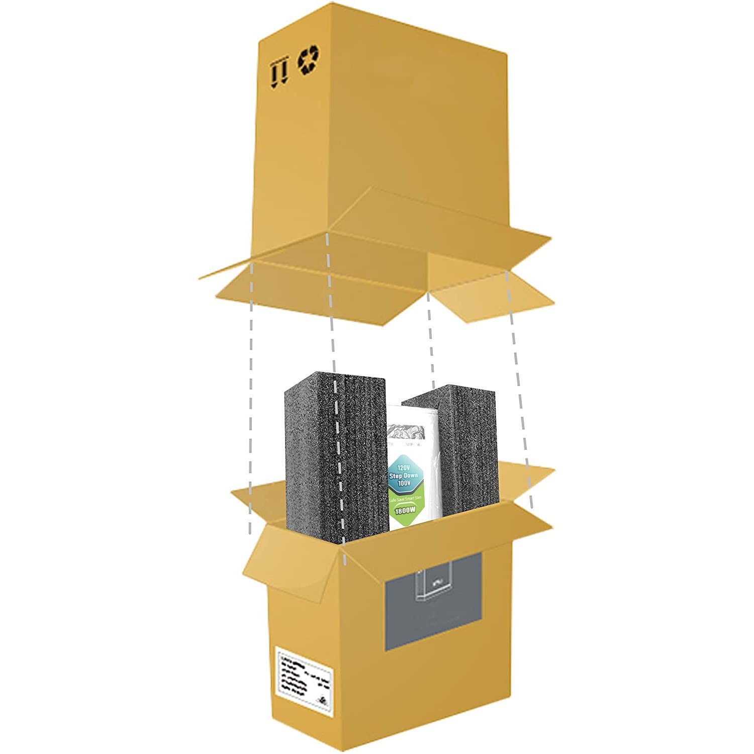 UMI 1800 Watt Voltage Converter Transformer - Heavy Duty Step Down AC 120V to 100V Power Converter - for Japan Appliances Use in US Canada Mexico – CE Certified [3-Year Warranty]