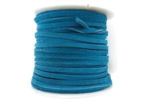 DANGEROUS THREADS Lace Lacing Leather Suede Turquoise Blue 25 Yard Spool