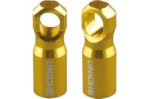 UNICHE Bike Presta Valve Cap with Valve Core Removing Function, Fits Presta French Valves on MTB, Road Bikes, Gravel Bikes (Gold)