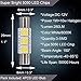 NAKOBO White 29mm Festoon Led Bulb 3-SMD 5050 Chipsets 6614F 6612F for Car Interior Vanity Mirror Sun Visor Lights (pack of 4)