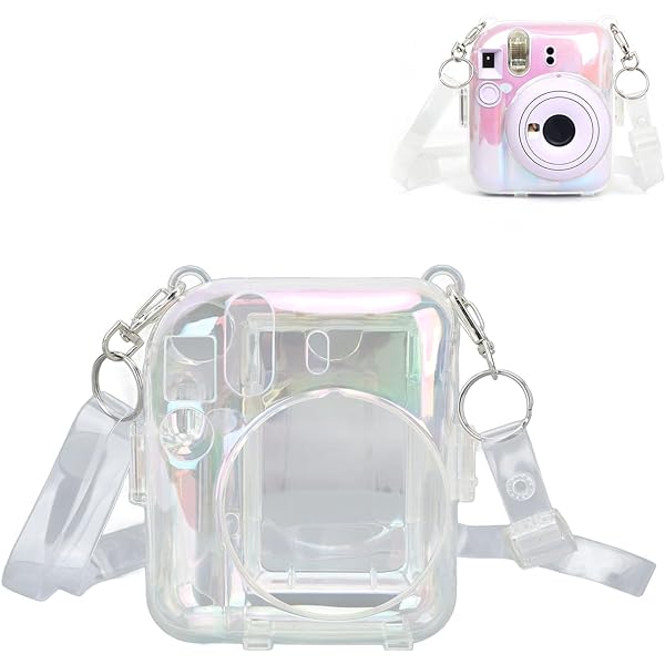 Étui Transparent Pour Appareil Photo Instantané - Avec Bandoulière, Protection Anti-rayures, Compatible Instax