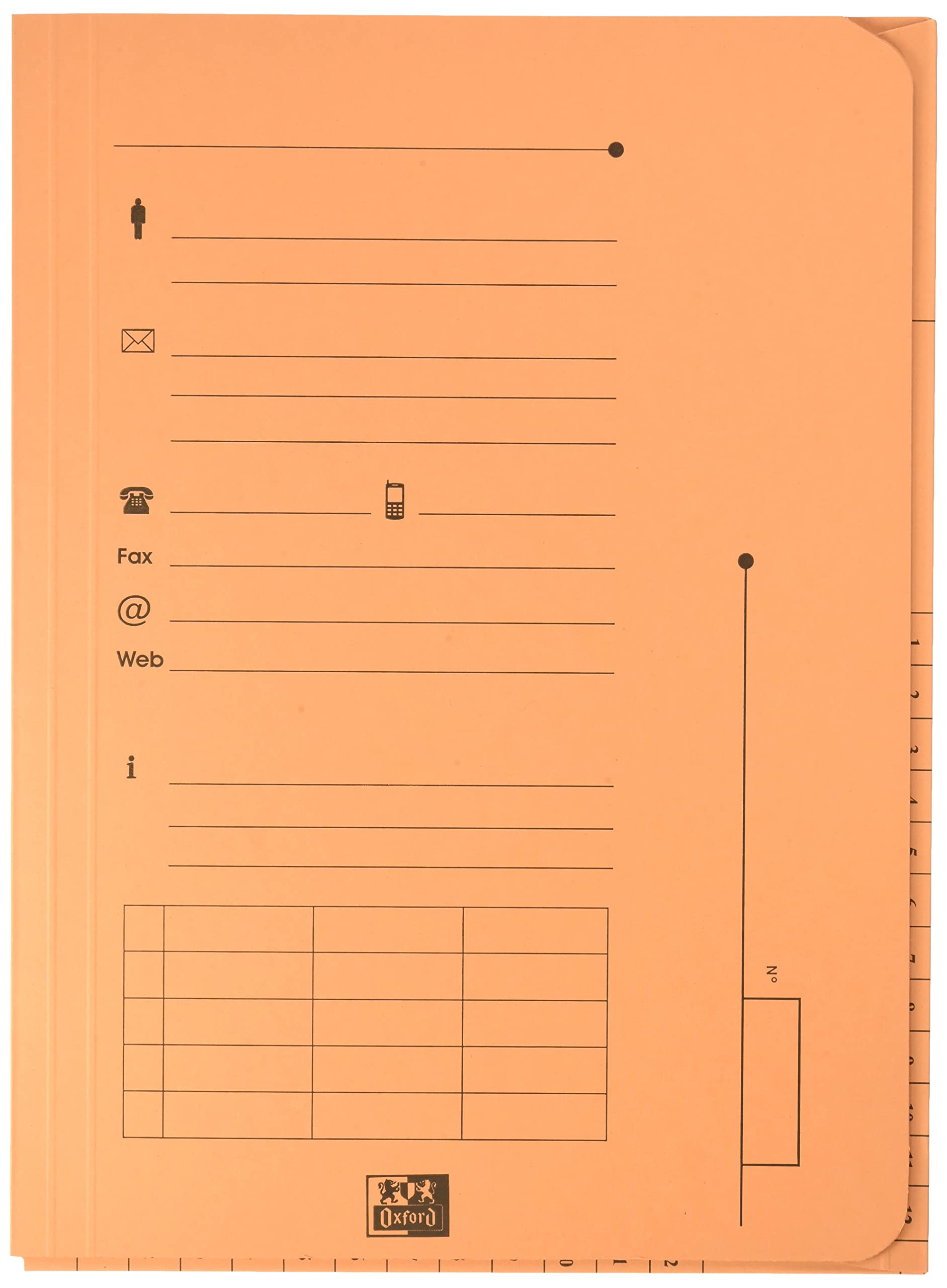 L 'Oblique 13270 Shirt HV 235 x 320 mm 240 g Flaps Indexing Salmon Pack of 25 Kraft
