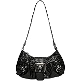 SweatyRocks Women's Cheetah Leopard Print Clutch Buckle PU Leather Y2K Shoulder Handbags