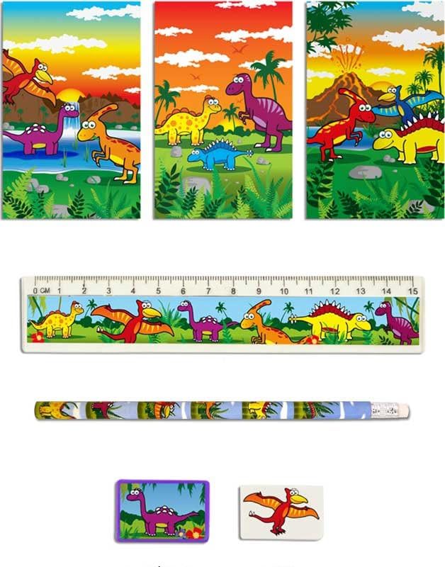 HENBRANDT Dinosaur 5-Piece Stationery Set, Pack of 1, S51 068