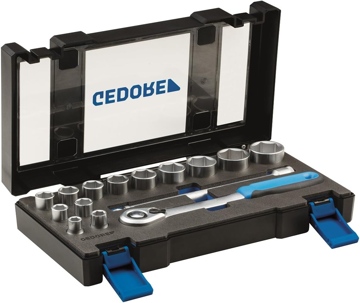 GEDORE 15-piece Socket spanner set, 1/2", Tool, Sockets ratchet bits, for Automotive 19 DMU 20, Blue, Small - Image 5