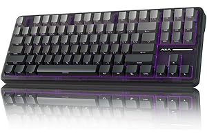 AULA F87 Pro Wireless Mechanical Keyboard,Tri-Mode BT5.0/2.4GHz/USB-C Gasket Hot Swappable Custom Keyboard,Pre-lubed Switches,Side Printed PBT Keycaps,75% TKL RGB Backlit Gaming Keyboard