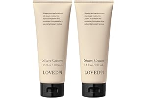 Loved01 Face & Body Shave Cream, John Legend Skincare, Gentle & Creamy Formula for a Smooth Shave, Moisturizing & Fragrance-Free for Sensitive Skin, 2-Pack (3.4 oz each)