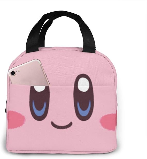 Kirbyface Unisex Students Insulated Lunch Bags Lunch Box