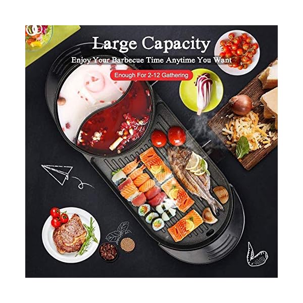 USSTOCK 5 Speed Fire Adjustment Electric Barbecue Stove Indoor Hot Pot