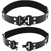 KUFUN 2Pcs Women's Thigh Garter Belt Gothic Leg Harness Belt Adjustable Alloy Buckle High Stocks Garter