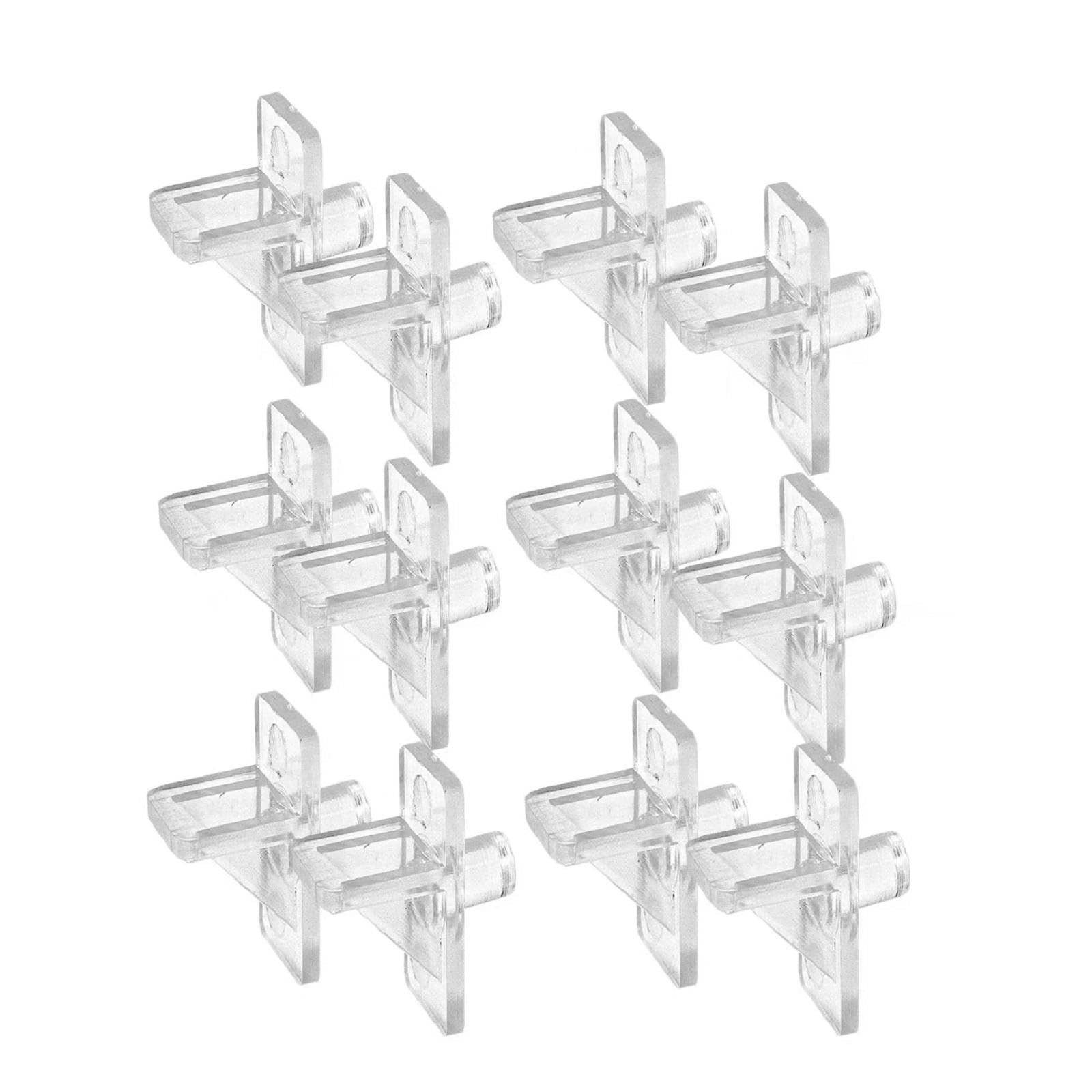 Photo 1 of ARYEIELLSOW (20 Pcs) U 10136 Shelf Support Peg Fits 0.25 in Holes for Kitchen Cabinet Closet Bookcase Shelves,5 lb Load Capacity,Clear Plastic Shelf Pins