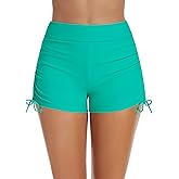 Lecieldusoir Women's Swim Shorts High Waisted Bathing Suit Bottoms Swimsuit Boy Shorts Swimwear Bikini Board Shorts
