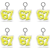 choice of all 67 Valentines 6PCS 67 Keychain Gifts Meme Keychain Six Seven Bag Charm Keyrings for Party Favors