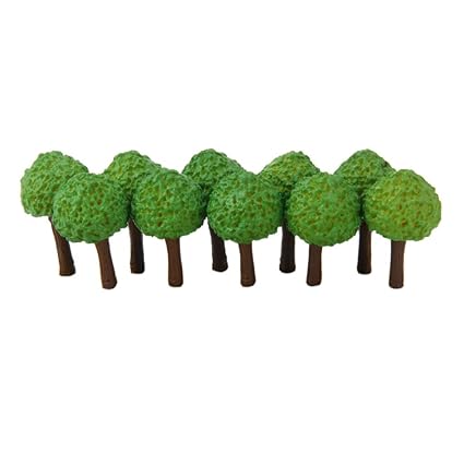 Generic 10 Piece Toy Resin Green Tree Micro Landscape Bonsai Garden Dollhouse Decor