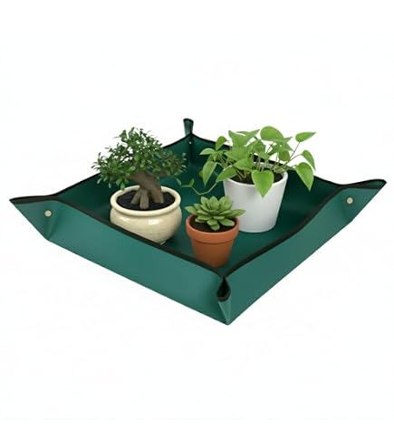 Lot De 16 Tapis De Rempotage Imperméables 75x75 Cm Avec Mini Outils De Jardinage - Noir - Idéal Plantes D'Intérieur