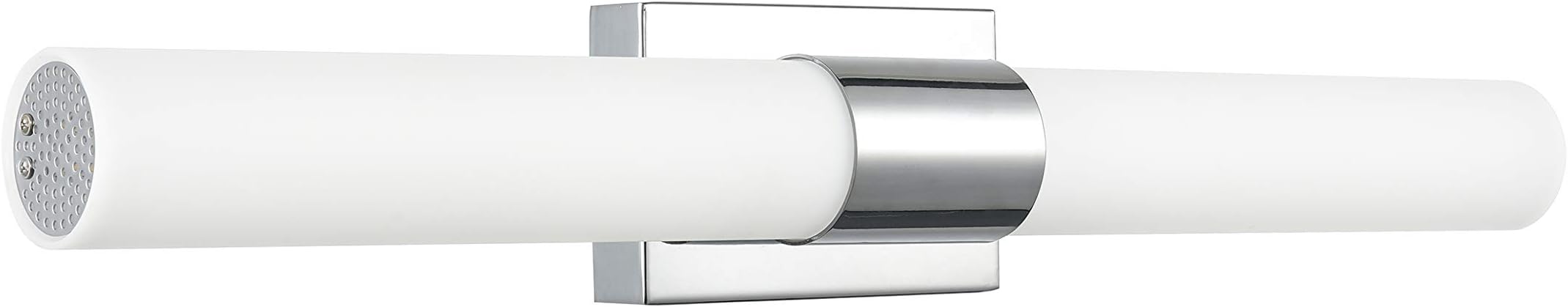 Linea di Liara Perpetua Modern LED Bathroom Vanity Light Bar 30 Inch Chrome Bathroom Light Fixtures Over Mirror and Over Sink, Dimmable White Frosted Glass Shade, UL Listed