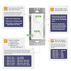 RAYZEEK 3 in 1 Motion Sensor Switch with Occupancy