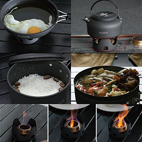 Adarl Outdoor Picnic Stove Mini ultralight Spirit Incinerator Alcohol Stove Camping Shop Camping Stove Portable Folding - Thumbnail 4