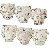 GZMM Baby Training Underpants,Soft Cotton Absorbent Potty Training Underwear For Baby Boys And Girls 6 Pack