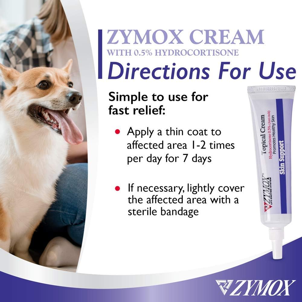Pet King Brands Zymox DZY22905 Topical Cream, 1-Ounce : Therapeutic Skin Care Products : Pet Supplies
