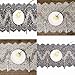 ARKSU Romantic Vintage Lace Table Runner with Embroidered 18X120inch White Floral Lace Table Runner for Candlelight Dinners, Wedding Reception Table Decor