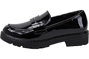 Kassie Daniela Kids Loafers Slip On Round Toe Uniform Dress Church School Casual Girls Shoes Krystal-2