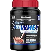 ALLMAX Classic ALLWHEY, Chocolate - 2 lb - 30 Grams of Protein Per Scoop - Gluten Free - Approx. 20 Servings