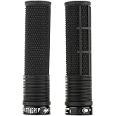 DMR Death Grip Thick (Thick) 1.2 inches (31.3 mm) Black FL | DMR Flangeless MTB Lock-On Handles - Thick Kraton Rubber