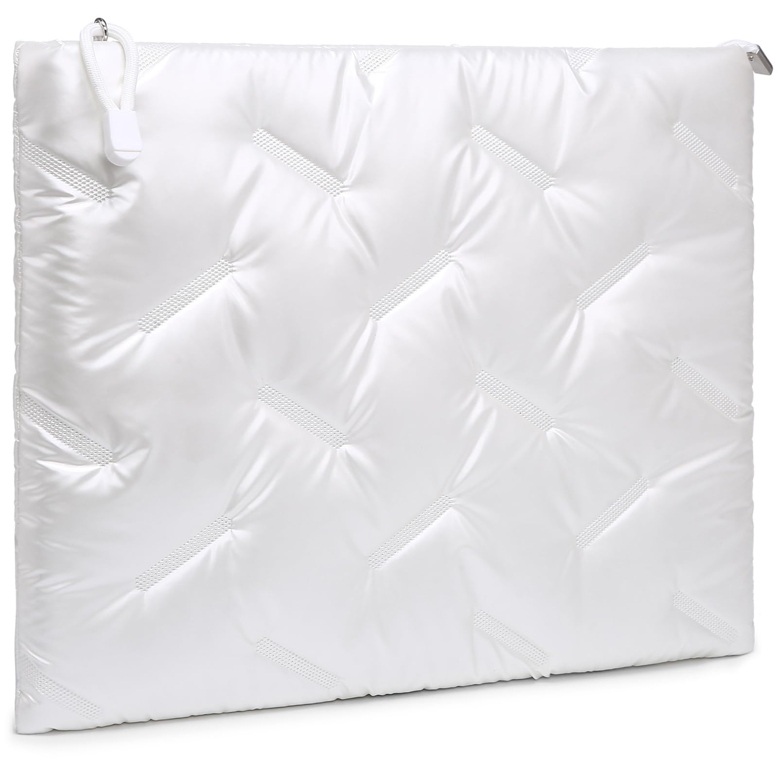 Photo 1 of GAOCHY 13 Inch Puffy Laptop Sleeve for MacBook Air 13 M4/M3/M2/M1, 13 Inch iPad Air M3 2025, iPad Pro M4 2024, Envy x360 13, Vivobook 13, Latitude, 13.8-13.5 Inch Surface Laptop 7-1, Pearl White