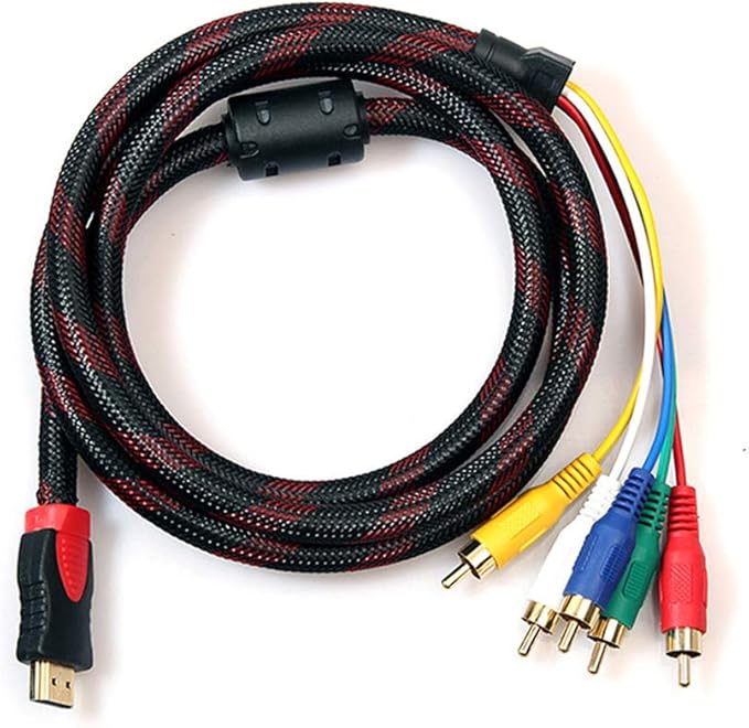 Alotm HDMI to RCA Cable, 5 Feet 1.5m HDMI Male to 5RCA