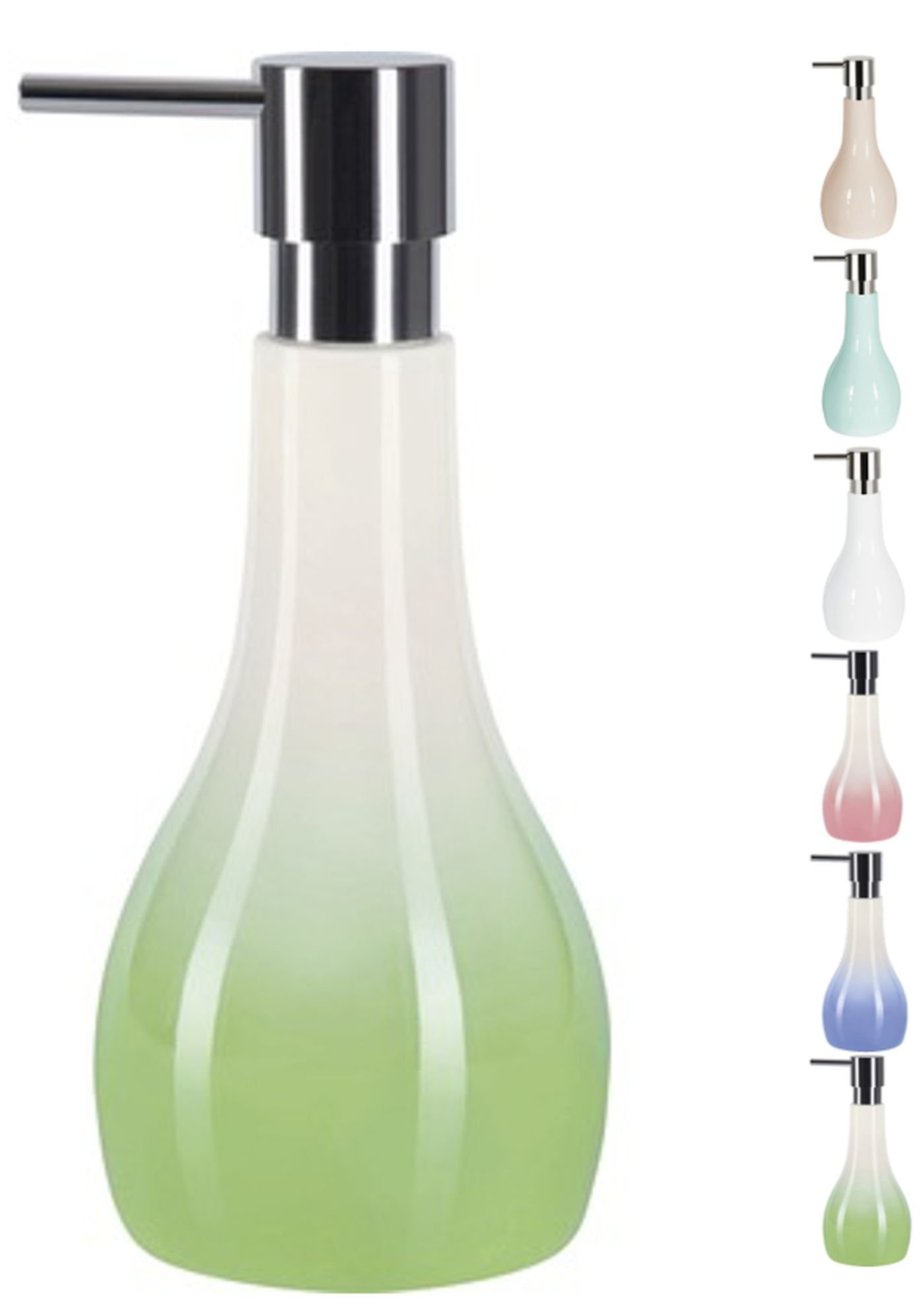 Spirella Bali Gradient Soap Dispenser, Green/White