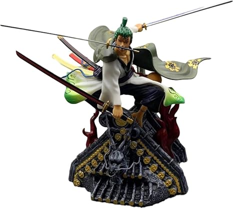 Amazon Com One Piece Roronoa Zoro 9 Inch Pvc Sculpture Figure Wano Country Sauron Changes Home Kitchen