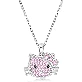 Foruiston Amethyst Kitty Cat Butterfly Cubic Zirconia Gold Pendant Necklace Gifts for Women Mom Grandma Christmas Valentine Birthday Anniversary