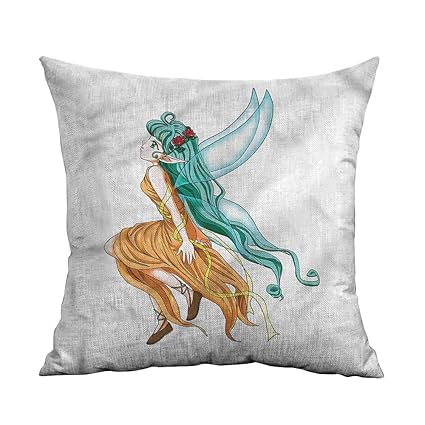 Gtudecor Pillowcases King Size Anime Pixie Girl Elf Green Hair