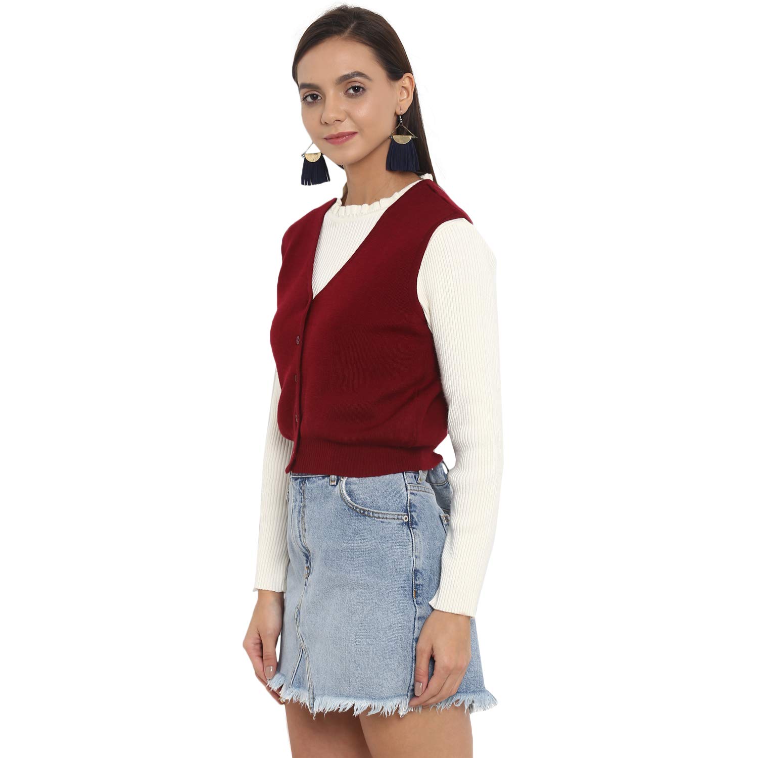 monte carlo maroon pure wool sweaters