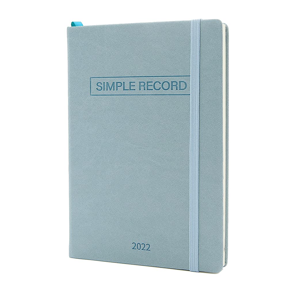 Geluode 2022 Diary Planner Notepad- 14.2 x 20.8cm Soft Cover Daily Monthly Planner Agenda Calendar, Day to Page 2022 Desk Diary, 365 Days Dated, A5 Diary Notebook Planner, Dan Cyan