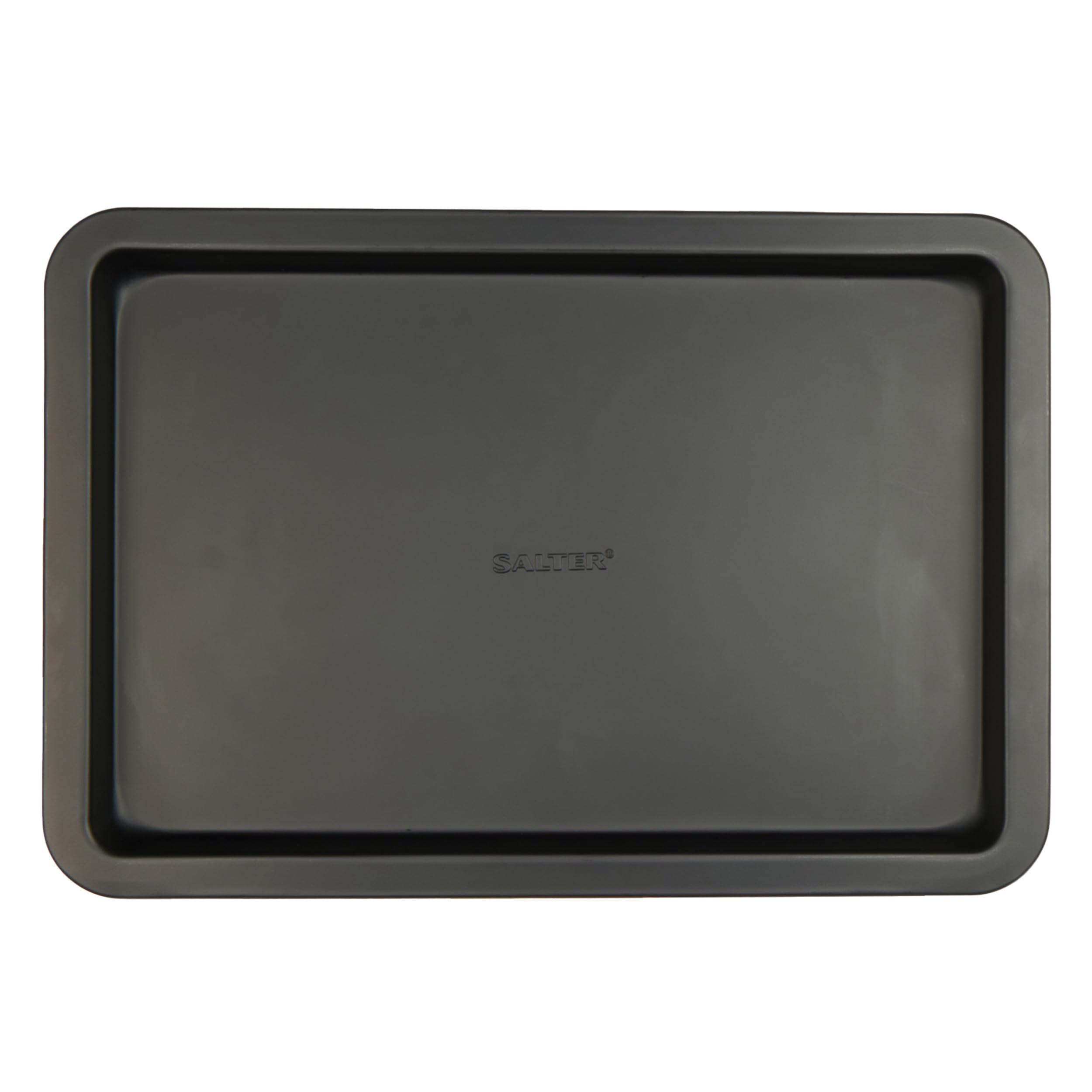 Salter Bakes Baking Tray – 37 cm Non-Stick Coated Flat Oven Sheet, Large Cookie Tray, Oven Safe Up to 220°C, PFOA-Free, Bake & Roast Vegetables/Biscuits/Pastries, Durable, Black