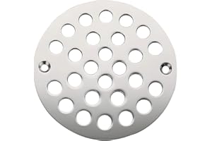 RIZID 4 Inch Shower Drain Cover,Round Screw-in Floor Drain Cover,Easy-to-Install Replacement Cover