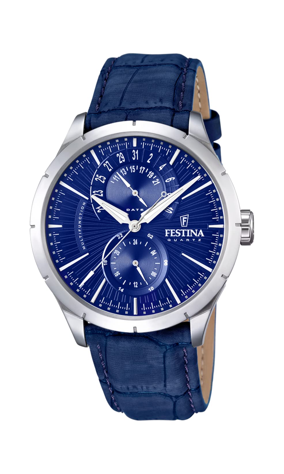 Festina Men's Quartz Watch with Black Dial Analogue Display Quartz Leather F16573/7