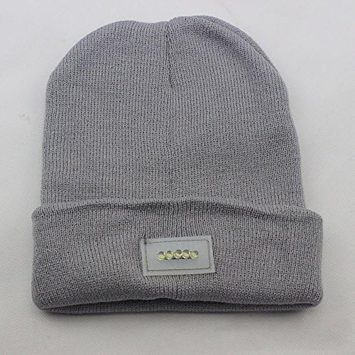 Ultra Bright Quality 5-LED Light Beanie Hat - Long Lasting Battery - Unisex - One Size Fits All - Headlamp for Camping, Running, Fishing, Hiking, or Any Outdoor Activities! (C3)