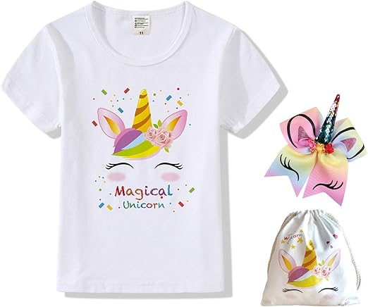 camiseta de unicornio para niña