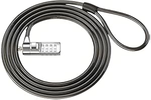 GNIMUP Laptop Security Lock - 6-Foot Carbon Steel Laptop Locking Cable with 4-Digit Combination, Ultimate Theft Deterrent and Protection for Laptops