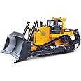 Fisca Remote Control Bulldozer RC 1/16 Full Functional Construction Vehicle, 2.4Ghz 11 Channel Dozer Front Loader Toy with Li