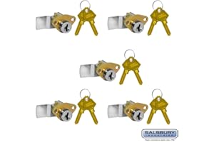 SALSBURY INDUSTRIES 2290-5 Lock for Aluminum Mailbox Door 2 Keys PER Lock-5 Pack