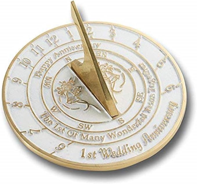 First Wedding Anniversary Sundial Gift Idea is A Great