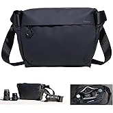 ULANZI Versatile Camera Shoulder Bag Photography Travel Messenger Portable Travel Bag Accessories Stylish Crossbody DSLR Sling Bag Compatible with Sony Canon etc -BLACK