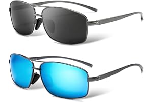 SUNGAIT Ultra Lightweight Rectangular Polarized Sunglasses UV400 Protection