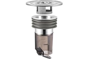 QruiLanTu Shower Drain Anti-Backflow Stopper - Magnetic Shut-Off Valve, 304 Stainless Steel Odor-Proof Shower Drain Plug, Sui